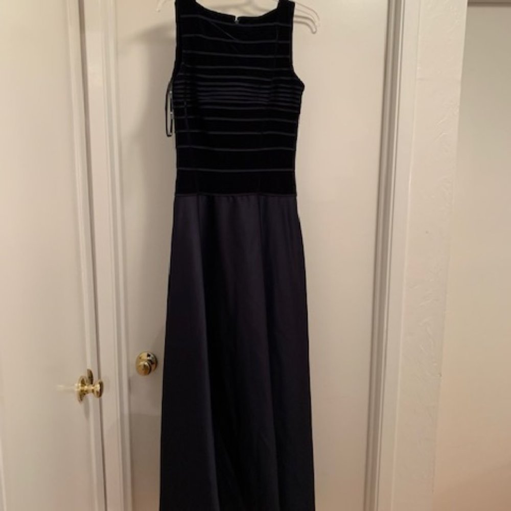 Tadashi for Saks dark navy gown
